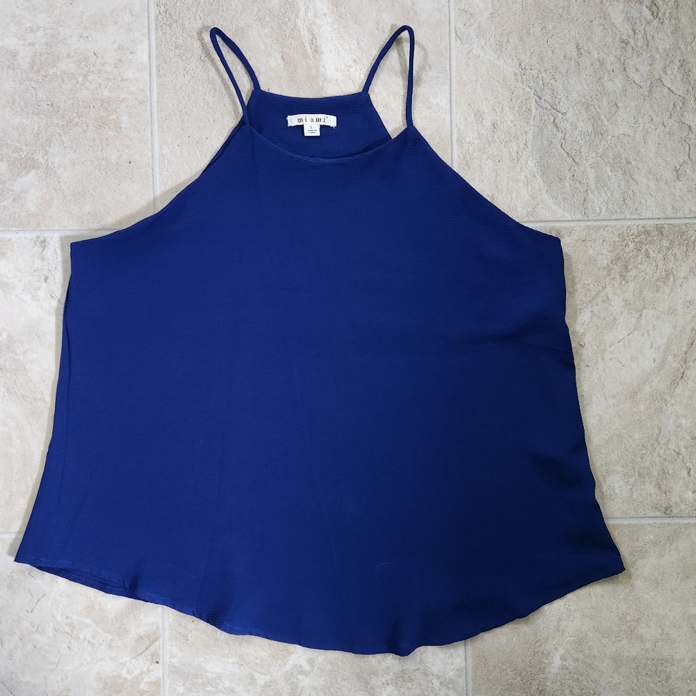 Francesca's "Miami" High Neck Cami Blouse - Size Large